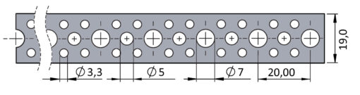 Hålband PVC kapslat 19 x 0,7 mm x 25m